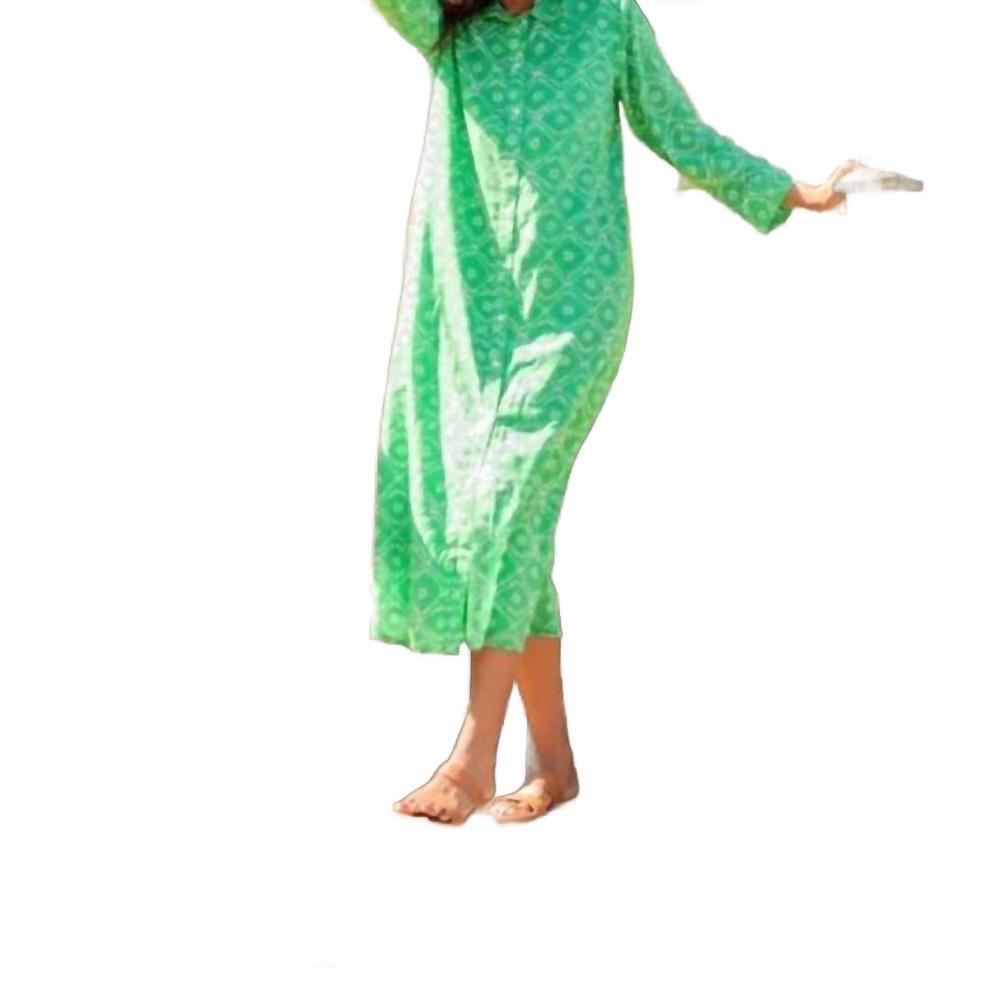 NEW NAVYBLEU dot midii dress in green
